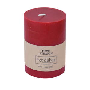 Crvena svijeća Eco candles by Ego dekor Friendly, vrijeme gorenja 37 h