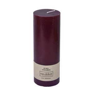 Tamnocrvena svijeća Eco candles by Ego dekor Friendly, vrijeme gorenja 60 h