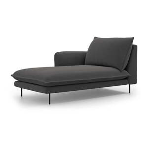 Tamno siva ležaljka Cosmopolitan Design Vienna, lijevi kut