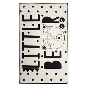 Crno-bijeli dječji protuklizni tepih Conceptum Hypnose Little Bear, 100 x 160 cm