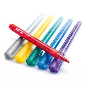 Komplet od 6 blistavih markera Djeco Glitter