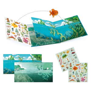 Set knjiga s naljepnicama Djeco Sea Sticker Story