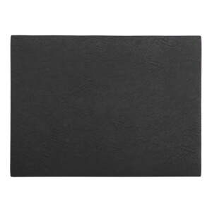 Crna prostirka s imitacijom kože ZicZac Troja Rectangle, 33 x 45 cm