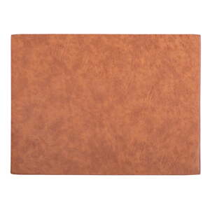 Narančasto-smeđa prostirka s imitacijom kože ZicZac Troja Rectangle, 33 x 45 cm