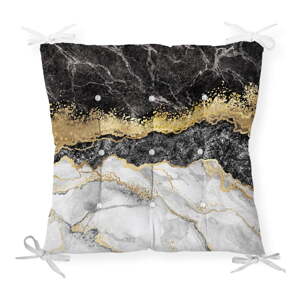 Jastuk za stolicu Minimalist Cushion Covers Black Gold Marble, 40 x 40 cm