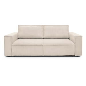 Bež sklopiva sofa od samta 245 cm Nihad – Bobochic Paris