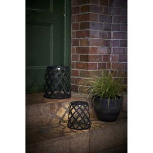 Crna LED lampa Star Trading Calabria, visina 28 cm
