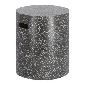Crni betonski pomoćni stolić Kave Home Jenell, ⌀ 35 cm