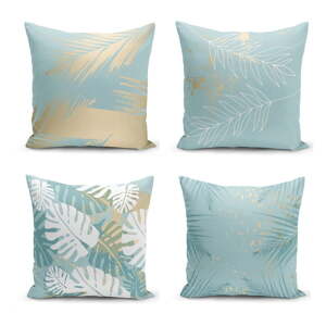 Set od 4 ukrasne jastučnice Minimalist Cushion Covers Lagoon, 55 x 55 cm