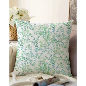 Bež-zelena jastučnica s udjelom pamuka Minimalist Cushion Covers Twiggy, 55 x 55 cm