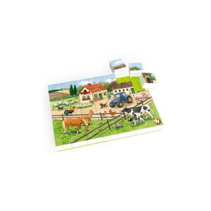 Dječje puzzle Hubelino Život na farmi