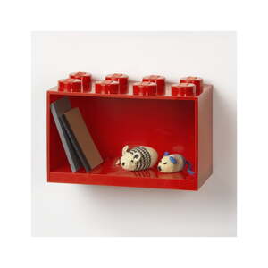 Dječja crvena zidna polica LEGO® Brick 8