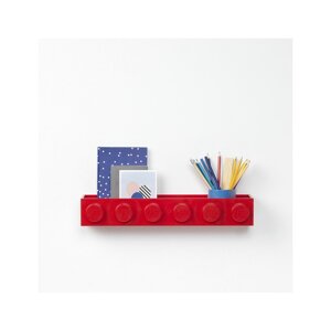 Dječja crvena zidna polica LEGO® Sleek