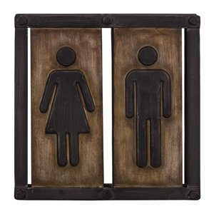 Metalni ukrasni znak 21,5x21,5 cm Toilette – Antic Line