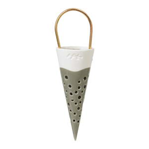 Viseća zelena keramička dekoracija Kähler Design Cone, visina 14,5 cm