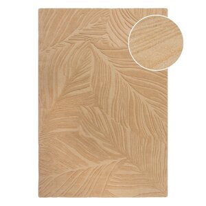 Svijetlosmeđi vuneni tepih Flair Rugs Lino Leaf, 120 x 170 cm
