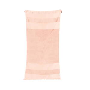 Ružičasti pamučni ručnik za plažu Sunnylife Summer Stripe, 175 x 90 cm