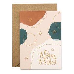 Božićna čestitka od recikliranog papira s omotnicom Printintin Warm Wishes, A6 format