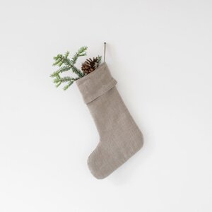 Tekstilna božićna čarapa Natural – Linen Tales
