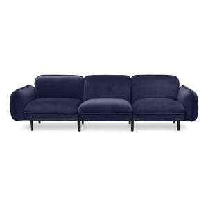 Plava baršunasta sofa EMKO Bean