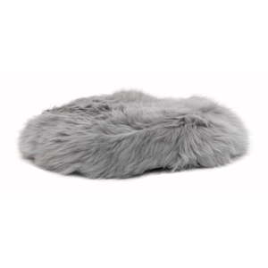 Sivi jastuk od ovčje kože Native Natural Round, ⌀ 40 cm