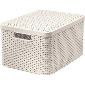 Krem plastična kutija za pohranu s poklopcem 33x44,5x25 cm Style – Curver