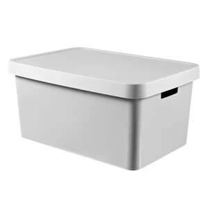 Siva kutija za odlaganje s poklopcem Curver Infinity, 45 l