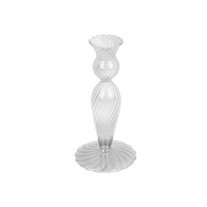 Stakleni svijećnjak PT LIVING Swirl, visina 17 cm