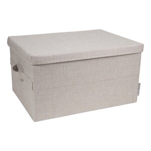 Bež tekstilna kutija za pohranu s poklopcem 34x45x25 cm Soft Storage – Bigso Box of Sweden