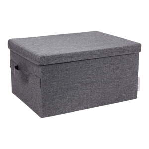 Siva tekstilna kutija za pohranu s poklopcem 30x40x22 cm Soft Storage – Bigso