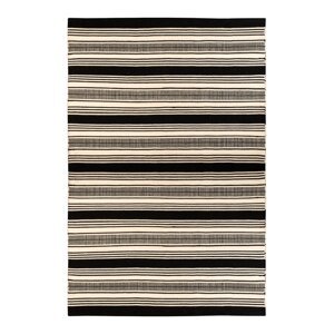 Crno bijeli dvostrani vanjski tepih od reciklirane plastike Green Decore Zambezi, 80 x 180 cm