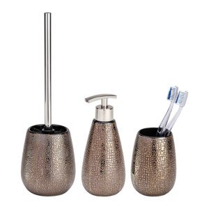 3-dijelni keramički kupaonski set u brončanoj boji Wenko Marrakesh