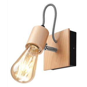 Crna/smeđa zidna lampa Gustavo – LAMKUR