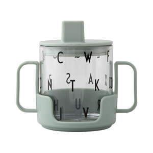 Zelena dječja šalica Design Letters Grow With Your Cup