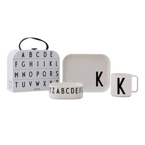 3-dijelni dječji set za jelo s kovčekom Design Letters Classics K