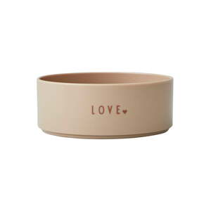 Bež dječja zdjelica Design Letters Mini Love, ø 11 cm