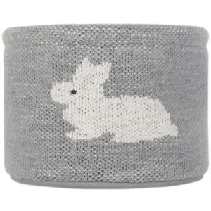 Sivi pamučni organizator Kindsgut Bunny, ø 16 cm