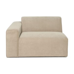 Bež baršunasti završni element Scandic Sting, 124 cm, lijevi kut