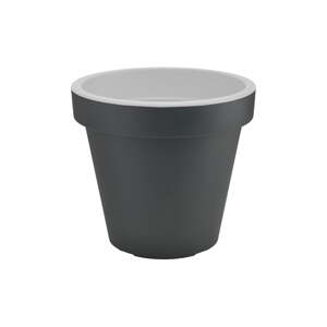 Sivo-bijela tegla Gardenico Metro Twist, ø 29,5 cm
