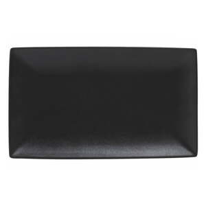 Crni keramički tanjur za posluživanje 16x27.5 cm Caviar – Maxwell & Williams