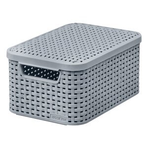 Siva plastična kutija za pohranu s poklopcem 20x29x14 cm Style – Curver