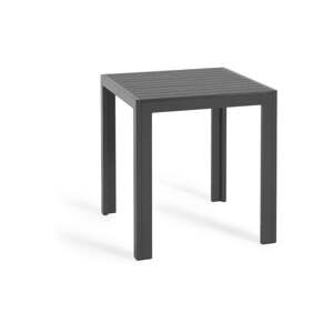 Sivi aluminijski vrtni stol Kave Home Sirley, 70 x 70 cm