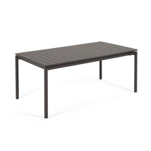 Crni aluminijski vrtni stol Kave Home Zaltana, 180 x 100 cm