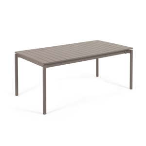 Smeđi aluminijski vrtni stol Kave Home Zaltana, 180 x 100 cm