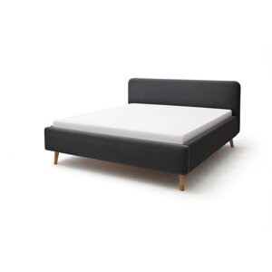 Tamnosivi tapecirani bračni krevet 160x200 cm Mattis – Meise Möbel