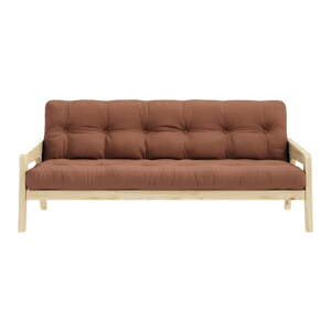 Kauč na rasklapanje 204cm Karup Design Grab Natural Clear/Clay Brown