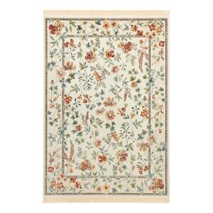 Krem tepih viskozan 195x300 cm Oriental Flowers – Nouristan