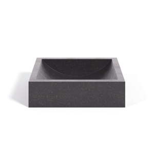 Crni terrazzo umivaonik Kave Home Sunday, 40 x 45 cm