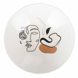 Keramička zdjela za salatu VDE Tivoli 1996 Face to Grey, ø 31,5 cm