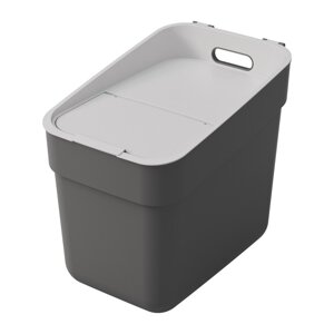 Tamno siva kanta za smeće za odvojeni otpad od reciklirane plastike 20 l Ready To Collect – Curver